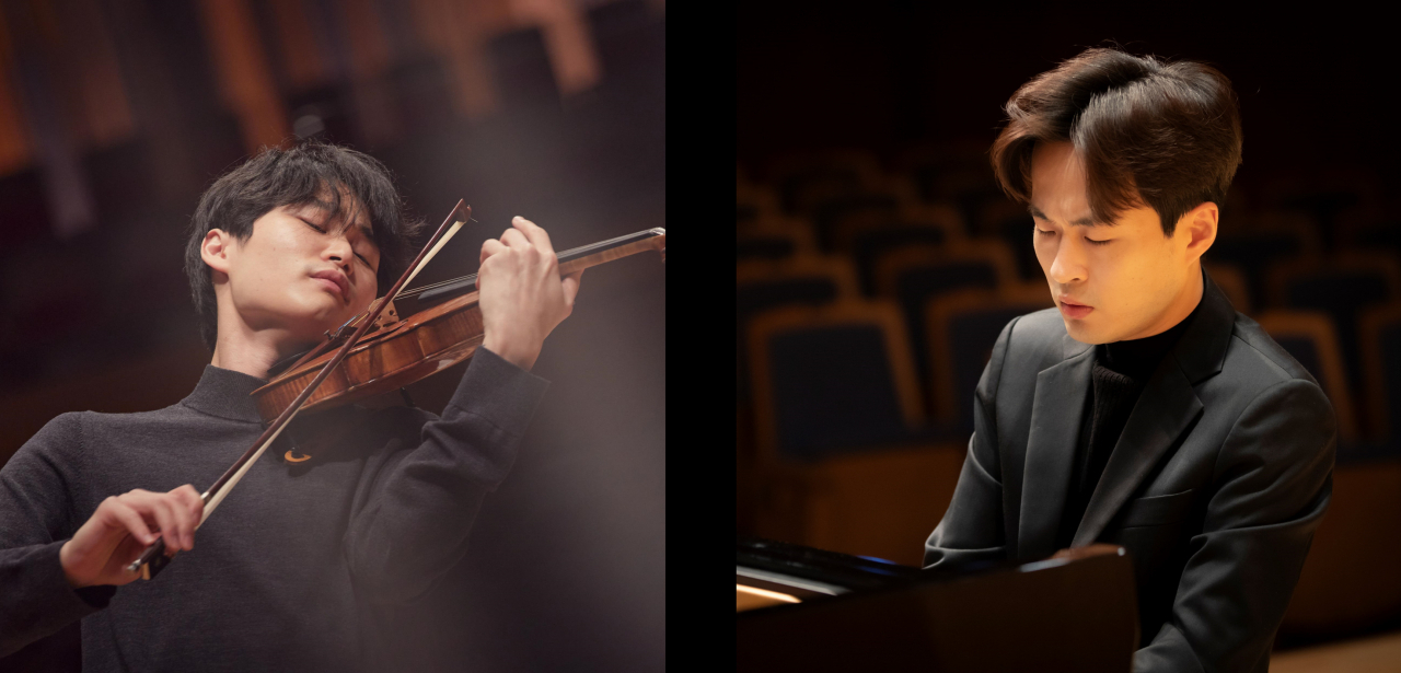 Violinist Yang In-mo (left) and pianist Kim Da-sol (Credia)