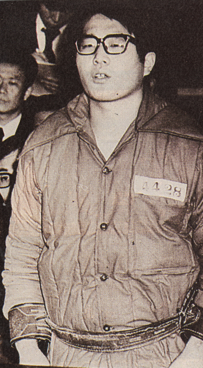 Mun Se-gwang, the gunman apprehended at the scene, appears at his appeals trial on Nov. 20, 1974. (The Korea Herald)