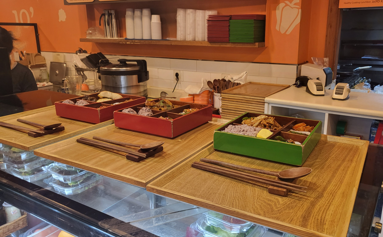 Dosirak are ready to be served at Jo PD Kitchen in Yeouido.