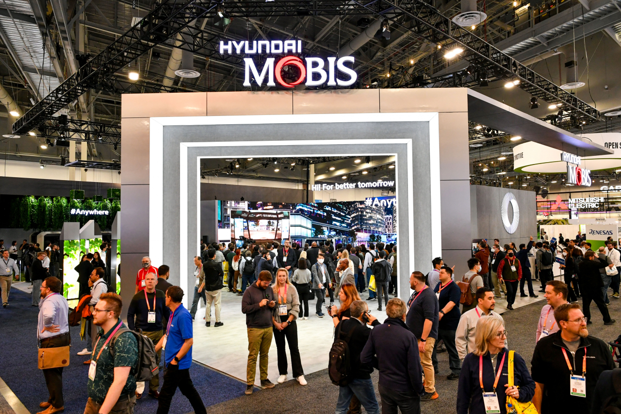 Hyundai Mobis' exhibition booth at the Consumer Electronics Show 2023 in Las Vegas (Hyundai Mobis)