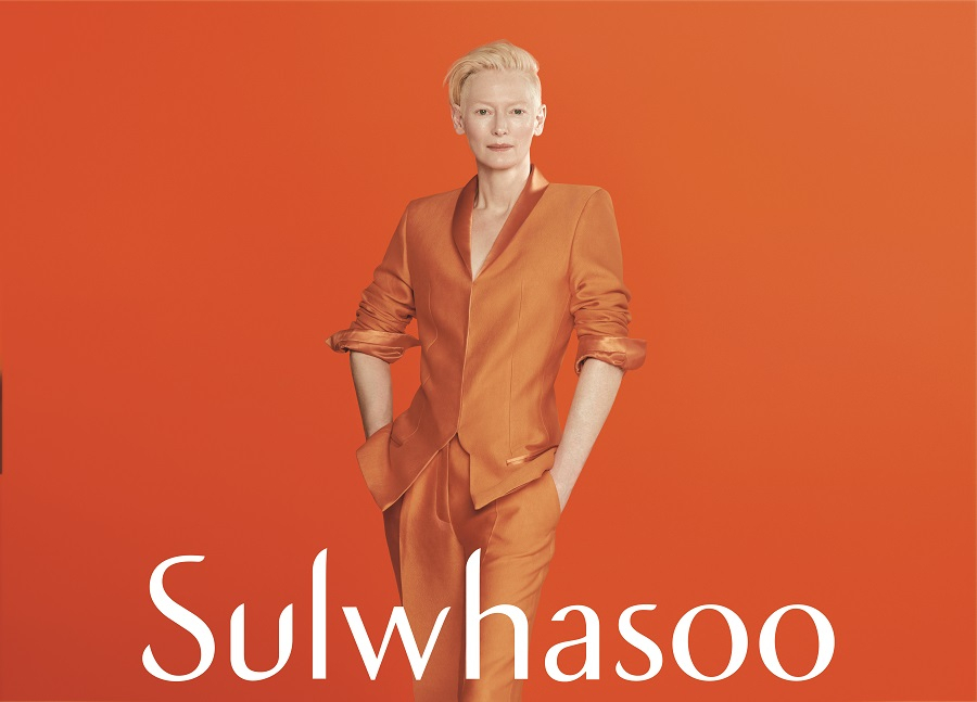 A new campaign picture for Sulwhasoo featuring Tilda Swinton, a Hollywood actress who was appointed as Sulwhasoo's global ambassador in March (Amorepacific)