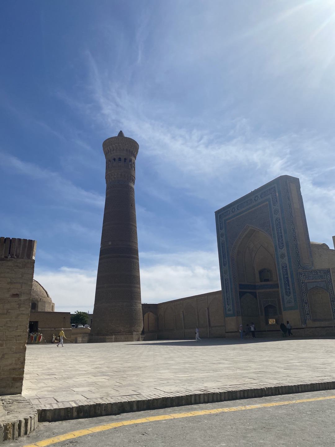 Courtyard of Po-i-Kalyan, an architectural ensemble with madrasa and minaret in Bukhara, Uzbekistan.(Sanjay Kumar/The Korea Herald)