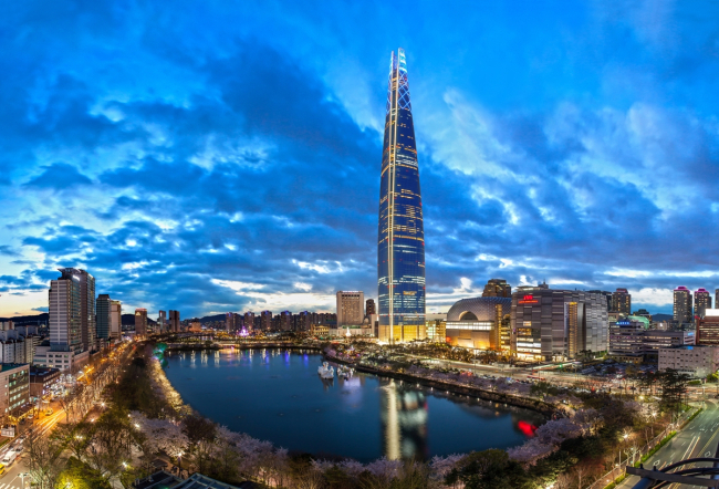 The Lotte World Tower in Jamsil, southeastern Seoul (Lotte Property & Development)