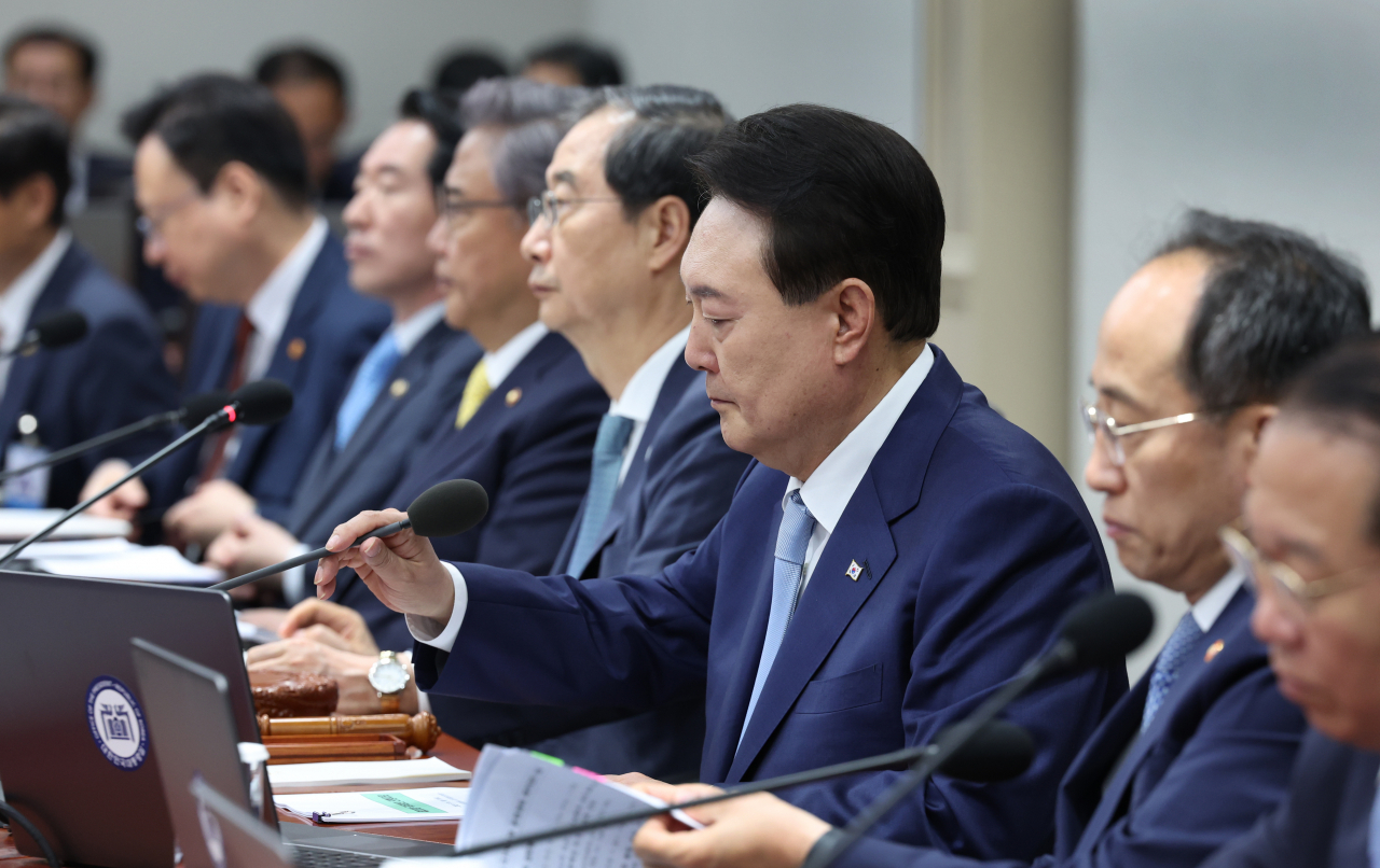 President Yoon Suk Yeol on Tuesday exercises his second presidential veto to reject the passing of the Nursing Act. (Yonhap)