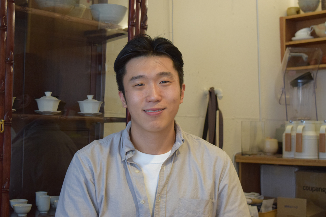 Park Jung-woong, owner of Woongcha, poses during an interview with The Korea Herald, in Eungpyeong-gu, Seoul, May 12. (Kim Hae-yeon/ The Korea Herald)