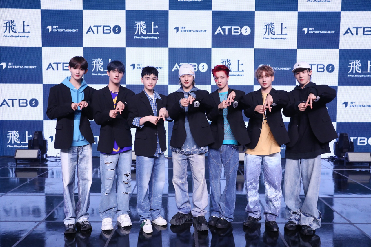 ATBO introduced its 3rd mini album 'The Beginning: Take Off' during a media showcase in Seoul on Thurs. (IST Entertainment)