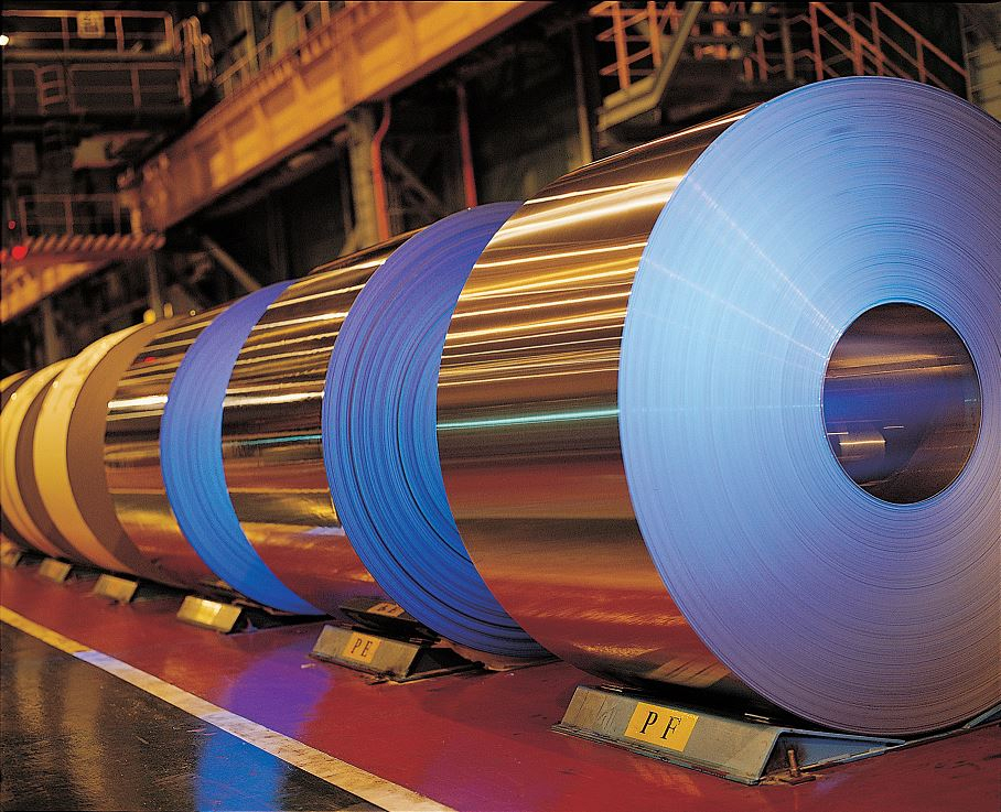 Posco's stainless steel cold-rolled coil products from its Pohang steel mill (Posco)