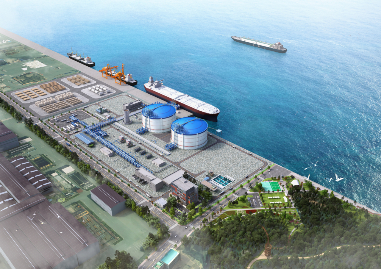 Rendering of the planned Dangjin LNG Terminal (Posco International)