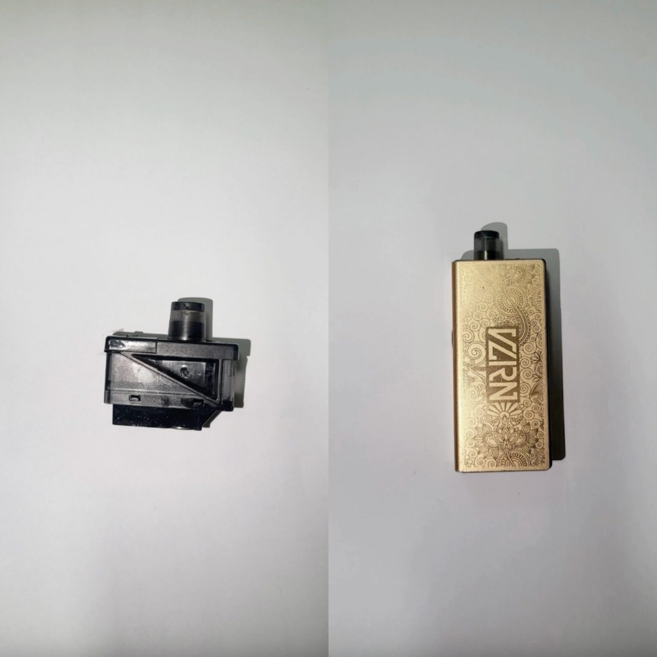 The e-cigarette cartridge (left) and the e-cigarette liquid bottle used in the crime (Yongin Dongbu Police Station)