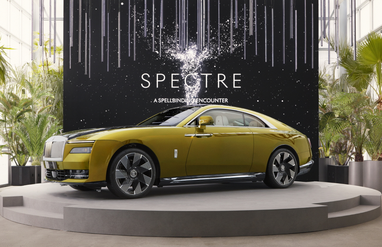 Rolls-Royce Motor Cars' first all-electric vehicle, Spectre, makes its Asia-Pacific debut in Seoul on Friday. (Rolls-Royce Motor Cars)
