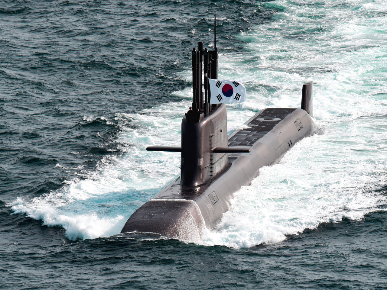 South Korea’s first indigenous-built 3000-ton Dosan Ahn Chang-ho submarine. (Republic of Korea Navy)