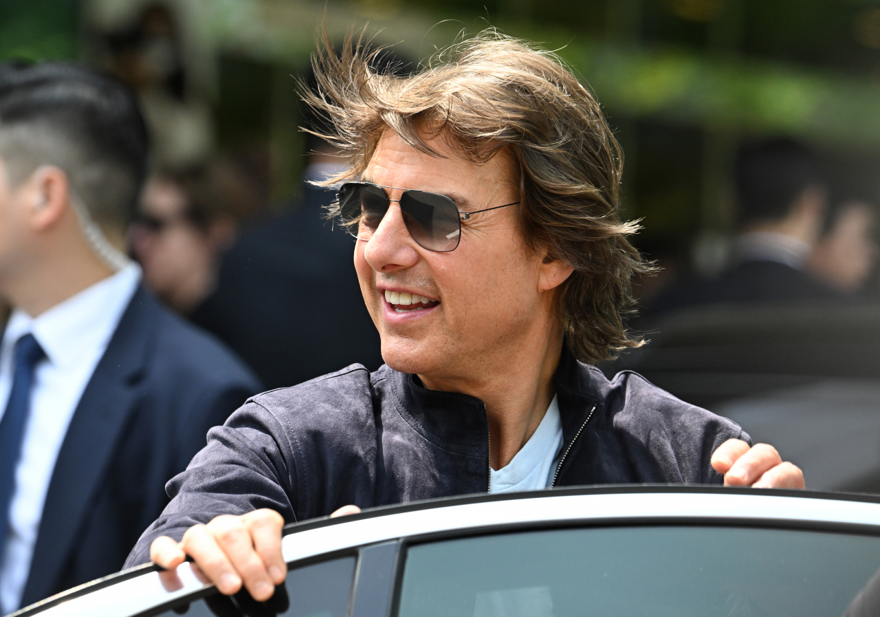Tom Cruise arrives in Seoul on Wednesday as part of his promotional world tour for “Mission: Impossible – Dead Reckoning Part One.” (Im Se-jun/The Korea Herald)