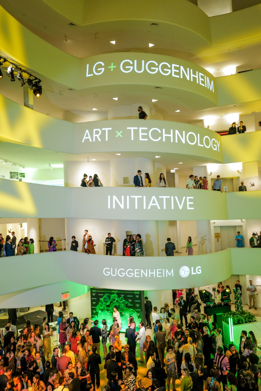 Visitors mingle at the annual Young Collectors’ Council Party at the Guggenheim Museum in New York City in May 2023. (LG Group/Jason Lowrie)