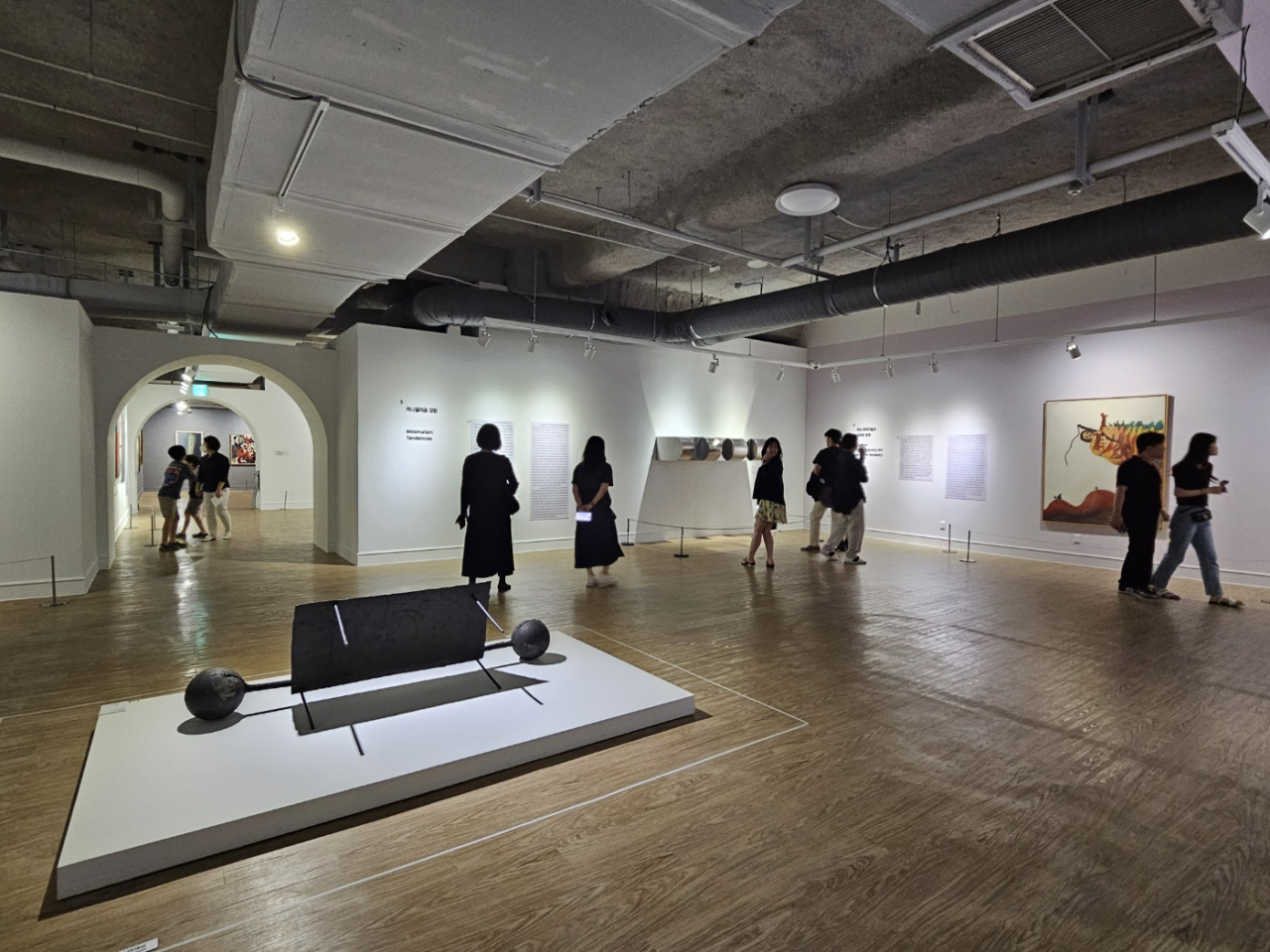 Visitors take a look at the exhibition “Picasso and the 20th Century Masters” on June 3 at My Art Museum in Seoul. (Park Yuna/The Korea Herald)