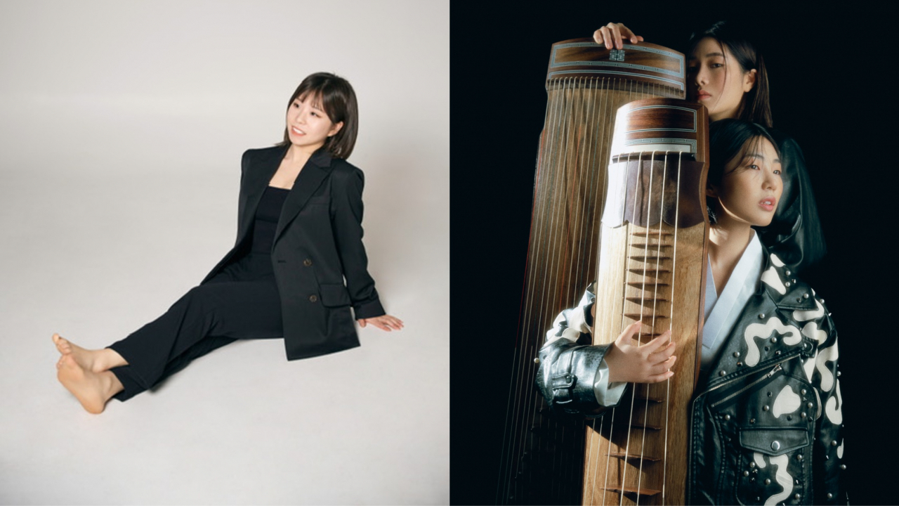 Traditional vocalist Shin Yu-jin (left) and zither duo Remaidus will perform at the Yeo Woo Ya festival on July 15. (National Theater of Korea)