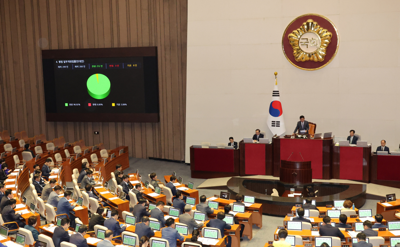 South Korean National Assembly on Tuesday passed a bill increasing the maximum penalty for infant abandonment. (Yonhap)