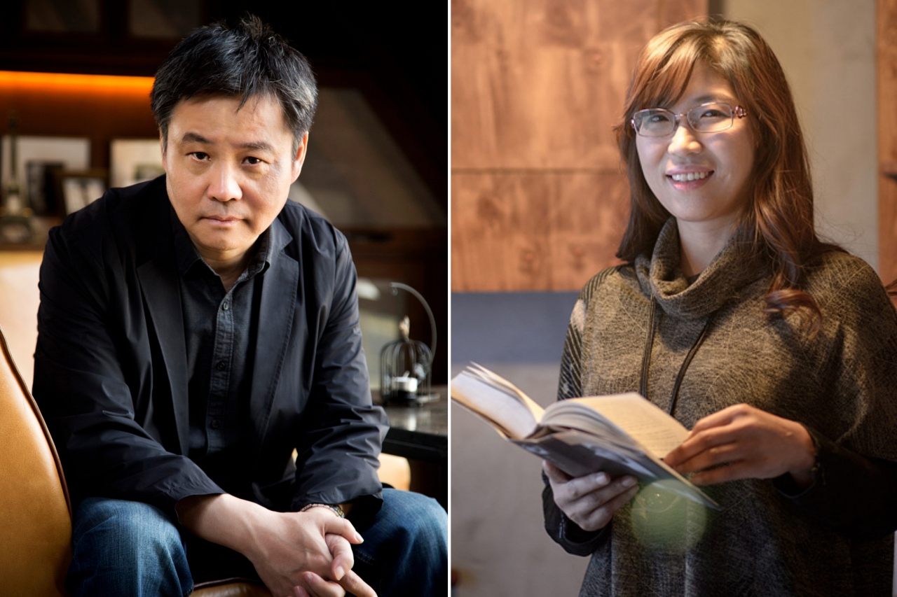 Chinese writer Yu Hua (left) and Korean writer Jeong Ji-a (Prunsoop, Lee Dae-jin/SIWF)