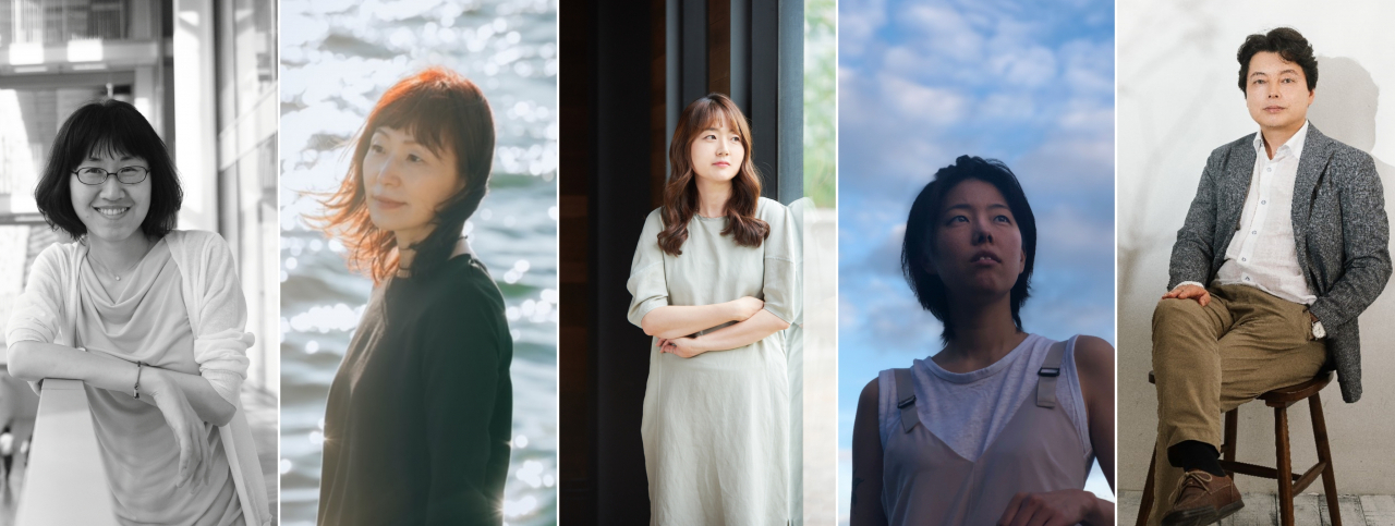 From left: Jin Eun-young, Eun Hee-kyung, Kim Keum-hee, Lim Sol-ah and Jeon Sung-tae (Changbi Publishers, Blossom Creative, Park Dong-hee / SIWF)