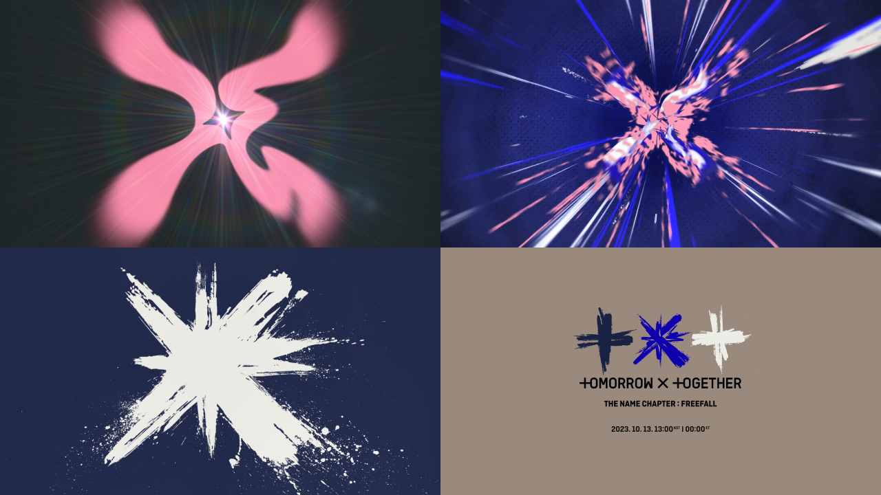 Screenshots of a logo motion video of Tomorrow X Together's third LP 