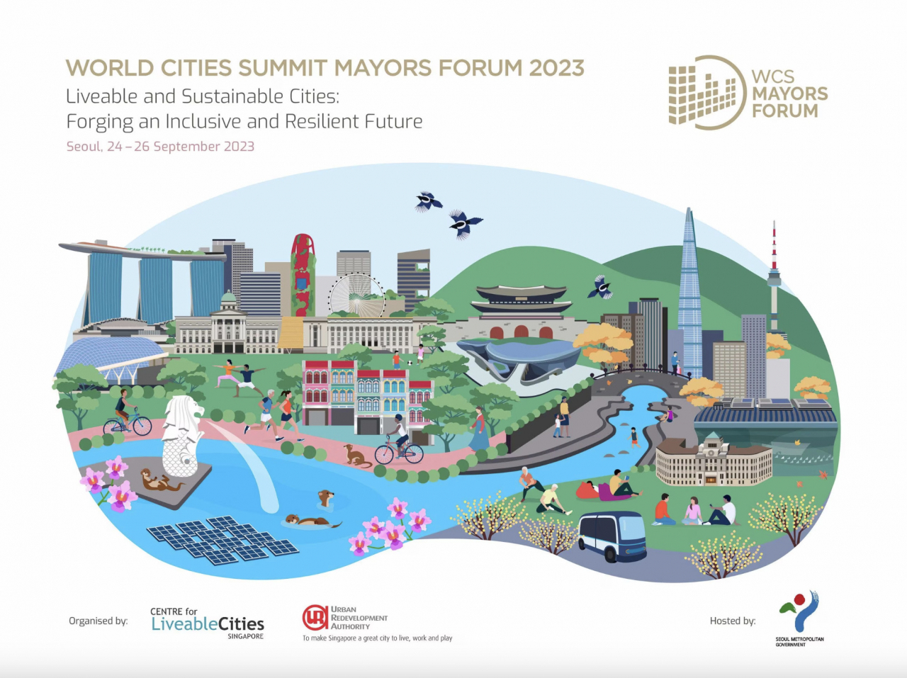 Poster for the 12th biennial World Cities Summit Mayors Forum, taking place Sept. 24-26 at Dongdaemun Design Plaza, eastern Seoul (Seoul Metropolitan Government)