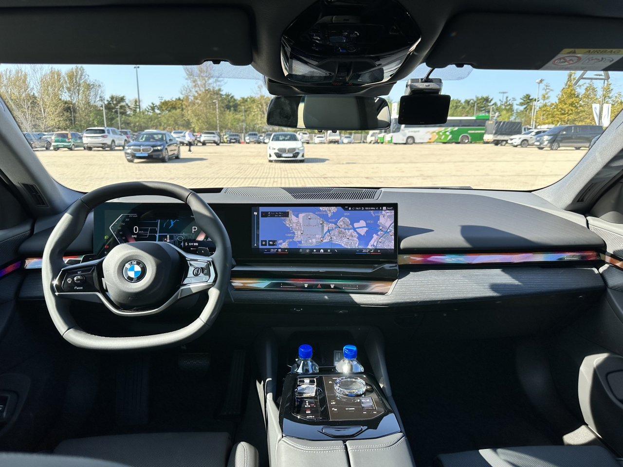 The interior of the gasoline-powered New 530i xDrive (Byun Hye-jin/The Korea Herald)