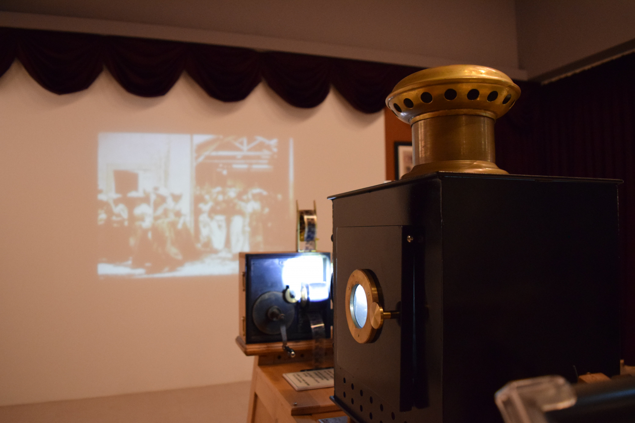 A theater section dedicated to watching silent films (Kim Hae-yeon/ The Korea Herald)