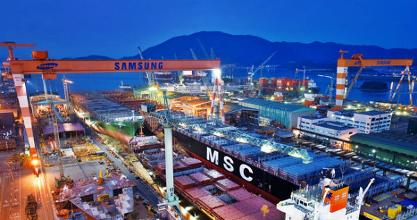 Samsung Heavy Industries' shipyard in Geoje, South Gyeongsang Province (Samsung Heavy Industries)