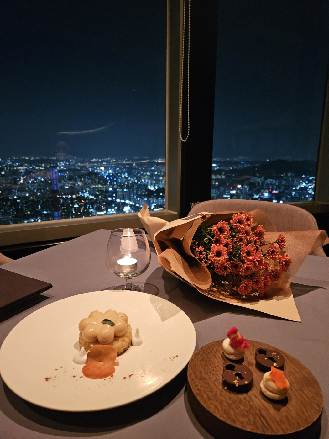 A French-style prix fixe menu is served at n.Grill at N Seoul Tower in Seoul. (Park Yuna/The Korea Herald)