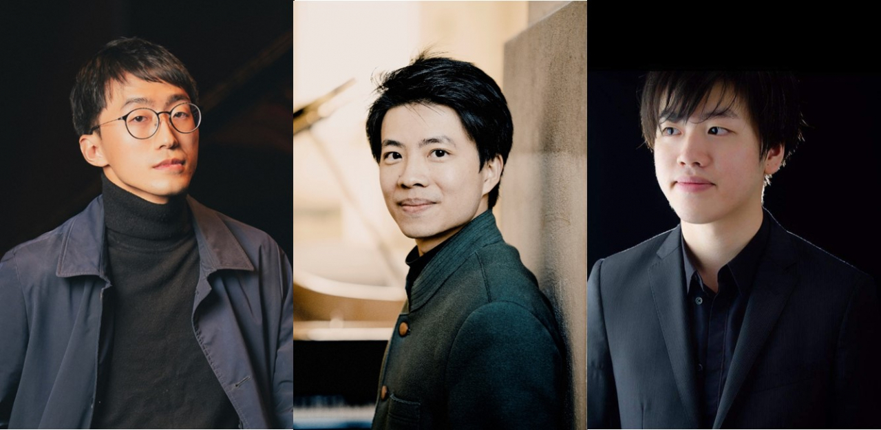 From left: Kim Do-hyun, Kit Armstrong and Yuto Takezawa (Mapo Foundation for Arts and Culture)