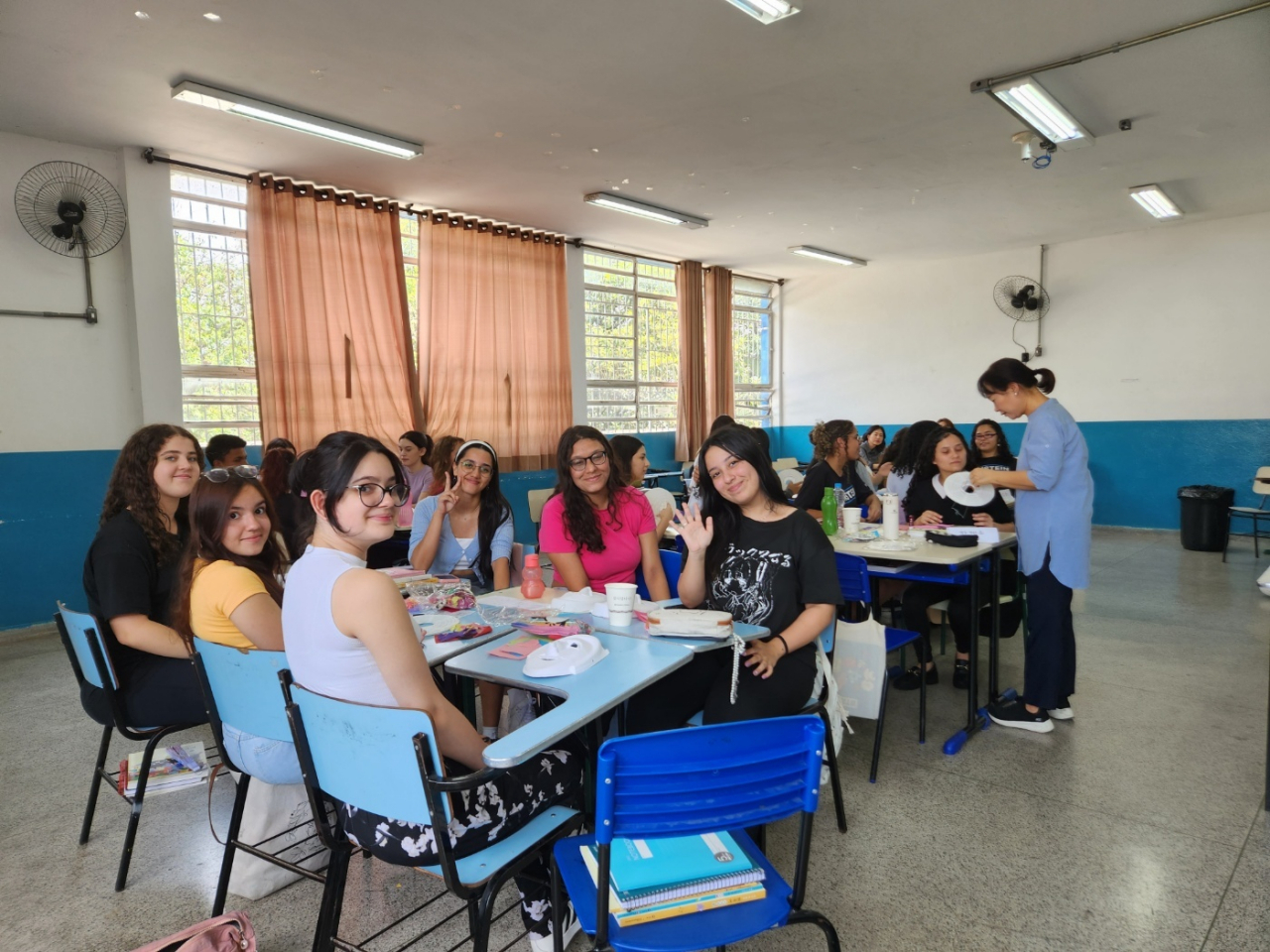 A Korean class is underway at the ETEC Alberto Einstein School in Sao Paulo. (Lee Sun-young/ The Korea Herald)