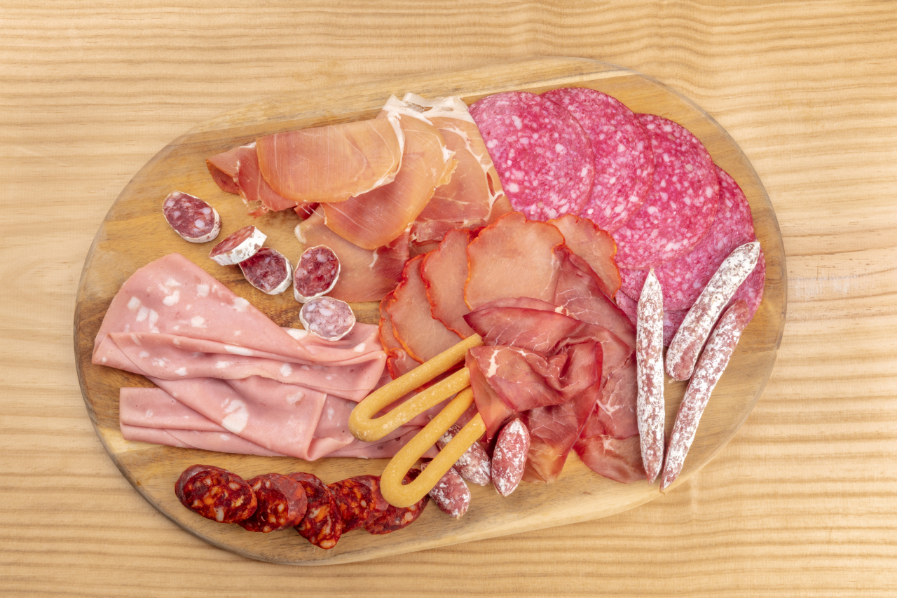 A charcuterie board with ham and sausages (Getty Images Bank)