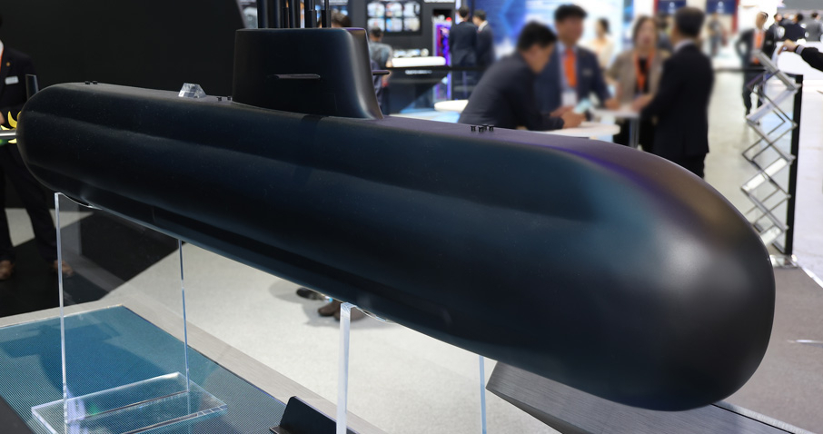 Hanwha Ocean said Wednesday it signed a contract with a government research institute for developing stealth technologies for submarines. (Hanwha Ocean)