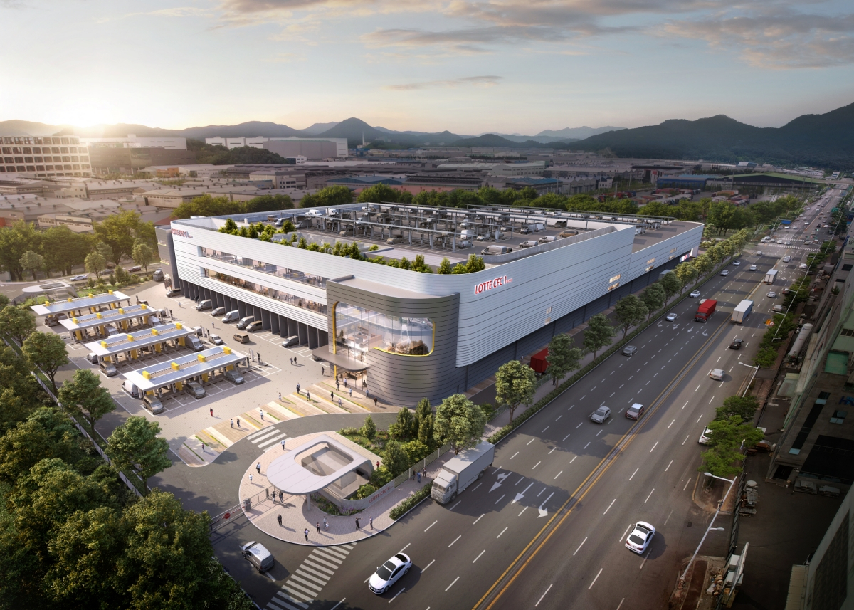 A rendering of Lotte's Customer Fulfillment Center in Busan (Lotte Shopping)