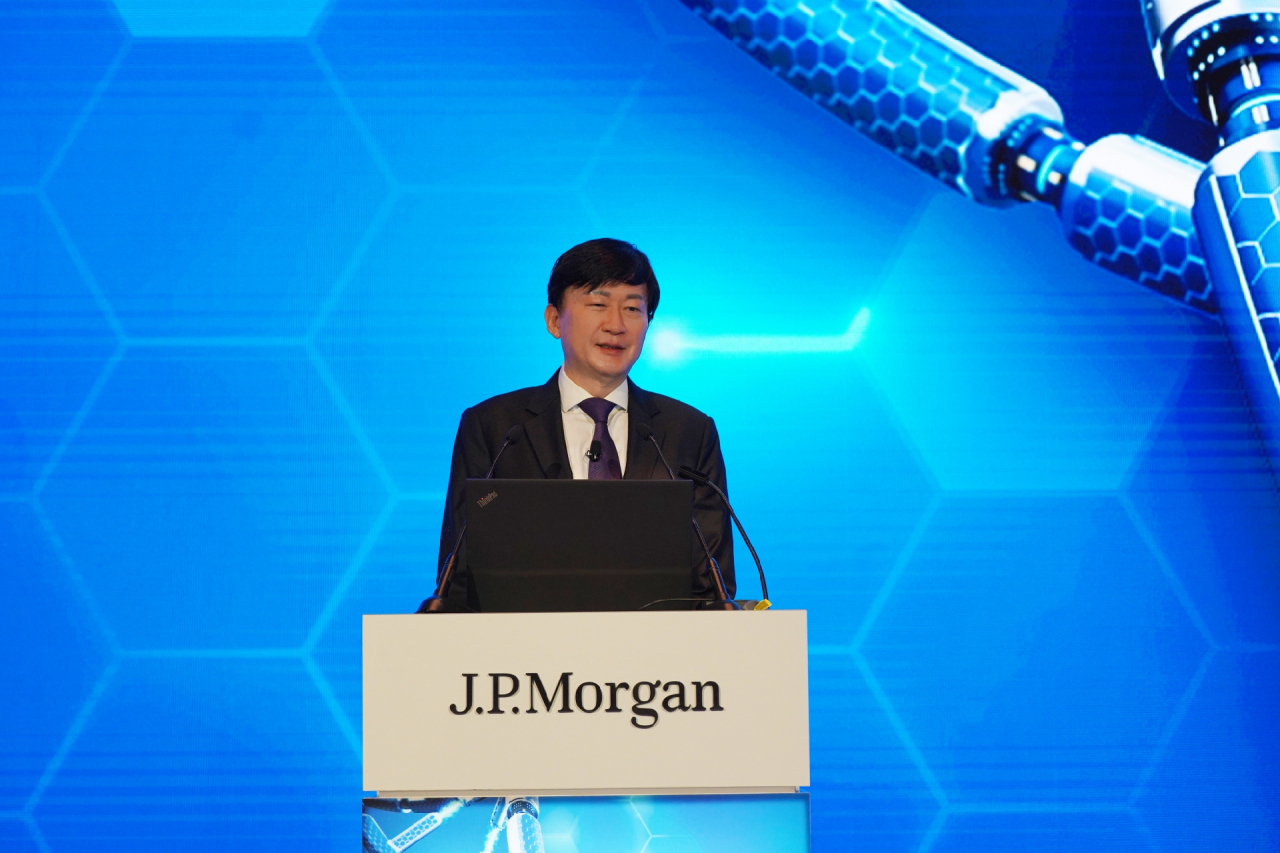 Samsung Biologics CEO John Rim speaks at JPMorgan Healthcare Conference 2023. (Samsung Biologics)