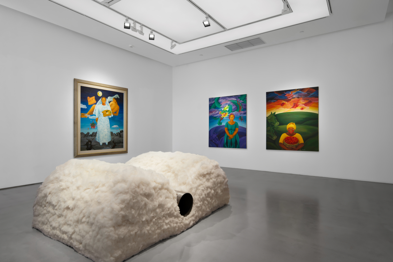 An installation view of “Jung KangJa: Life Goes On” in Shanghai (Arario Gallery)