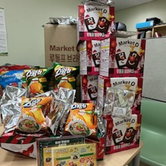 The snack products Orion sent to Pusan National University Yangsan Hospital's children's unit (PNUYH)