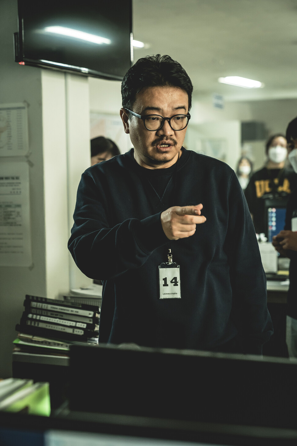 Director Yeon Sang-ho is seen on the set of 