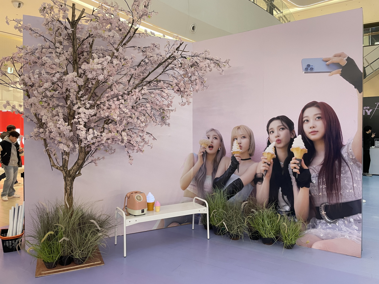 Aespa's pop-up store at the Lotte World Mall in Seoul (Hong Yoo/ The Korea Herald)