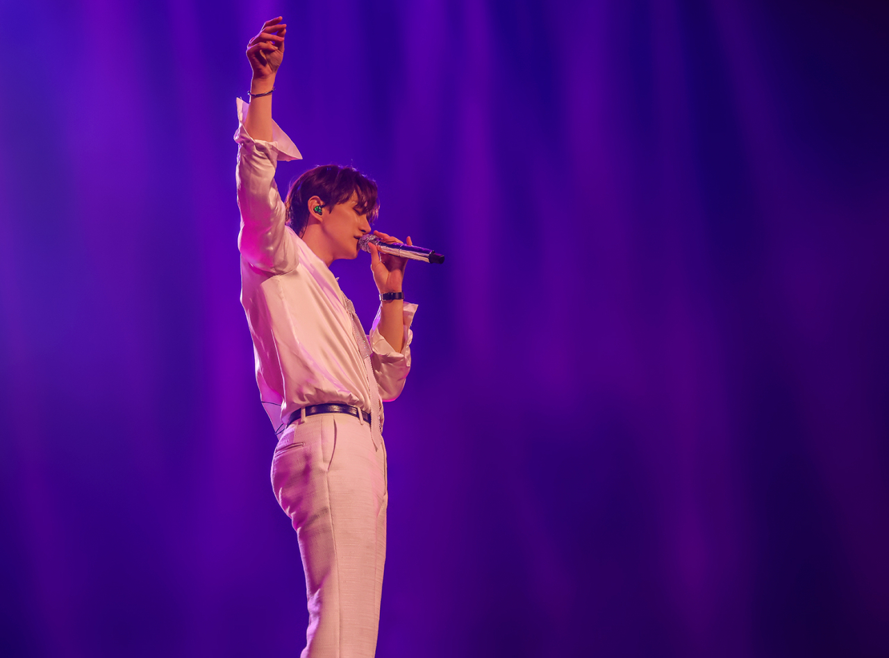 Lee Junho performs during his solo concert, 