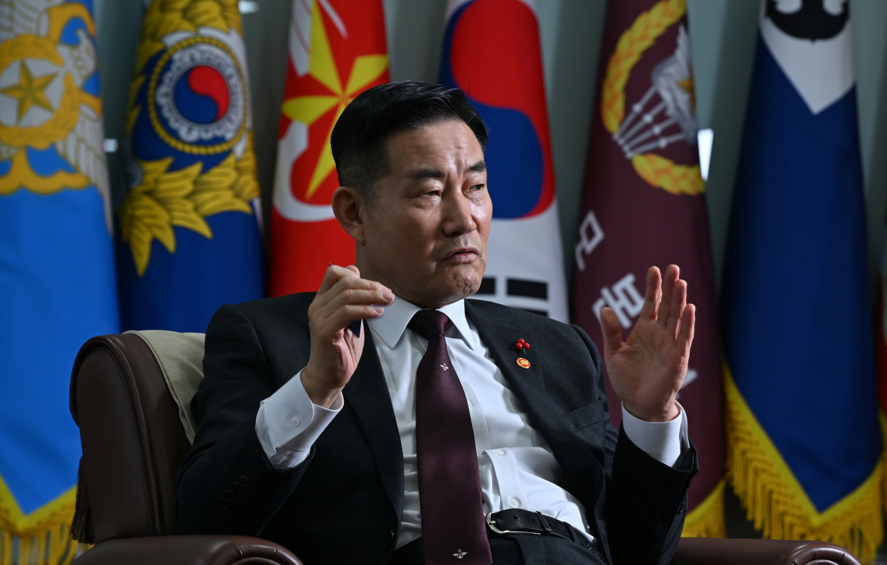 Shin, the South Korean defense chief, says the enhanced extended deterrence under US President Joe Biden will stay in place no matter which administration comes into office next year. (Im Se-jun/The Korea Herald)