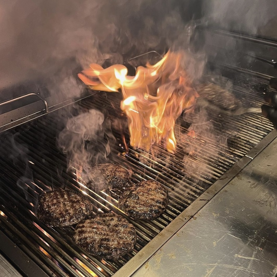 Flame-grilled patties are cooked at Patties. (Patties)