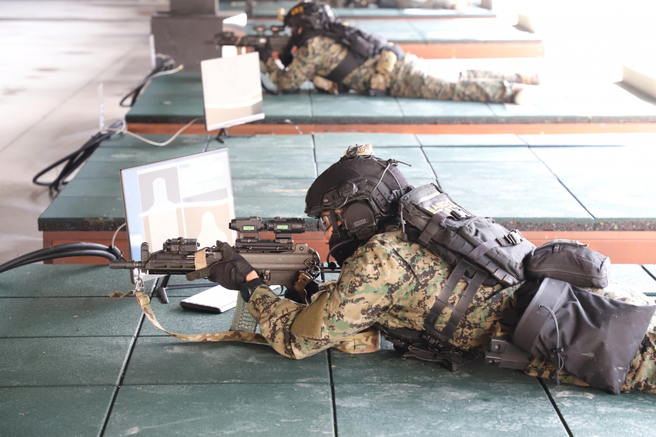 Soldiers of the South Korean Army participate in a shooting drill in this Jan. 11 file photo. (Republic of Korea Army)