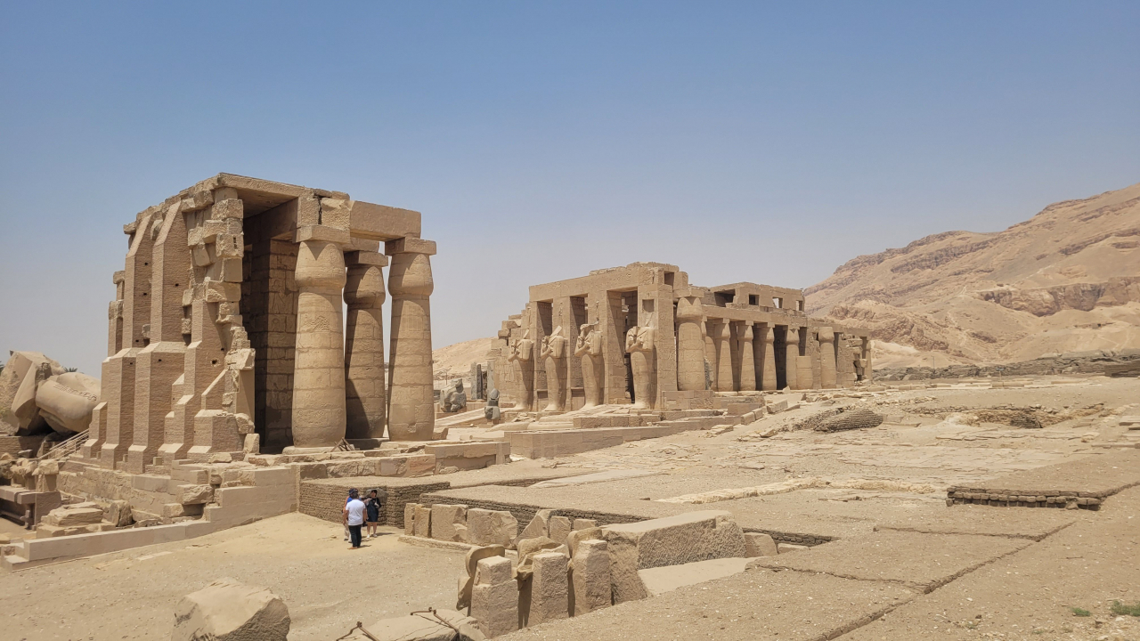 The Ramesseum, the mortuary temple of King Ramses II, in southern Egypt. (CHA)