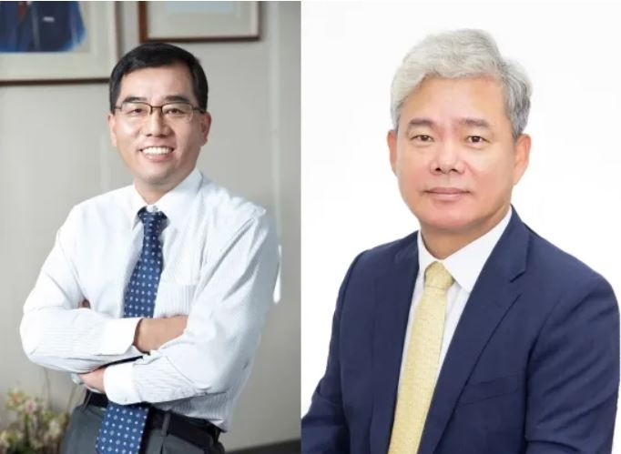Newly appointed CJ CheilJedang CEO Kang Sin-ho (left) and CJ Logistics CEO Shin Young-soo (CJ Group)