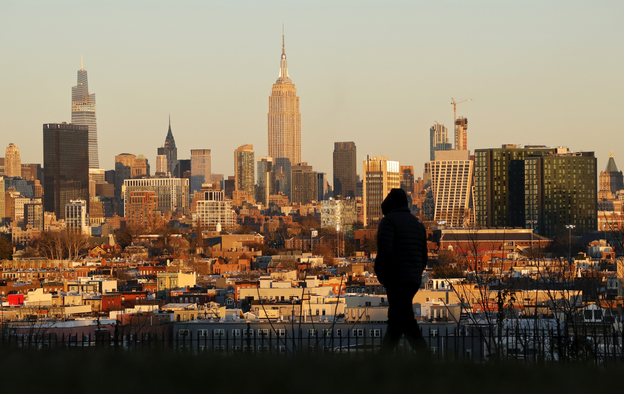 The skyline of midtown Manhattan in New York City is visible in this picture taken on Feb. 6. (Getty Images)