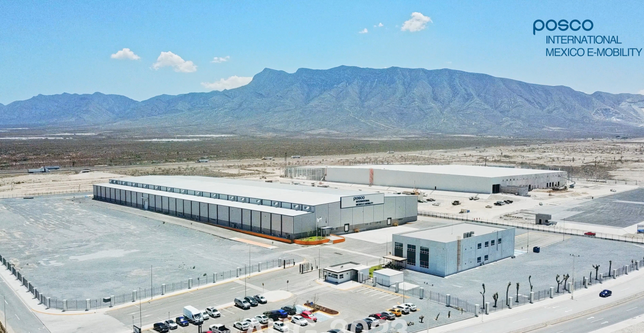 Site of the first and upcoming second plant for drive motor core production in Ramos Arizpe, Mexico (Posco International)
