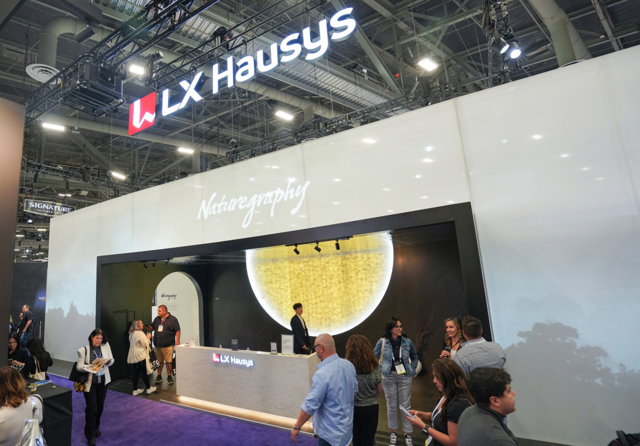 LX Hausys’ exhibition booth at the Kitchen & Bath Industry Show 2024 in Las Vegas (LX Hausys)