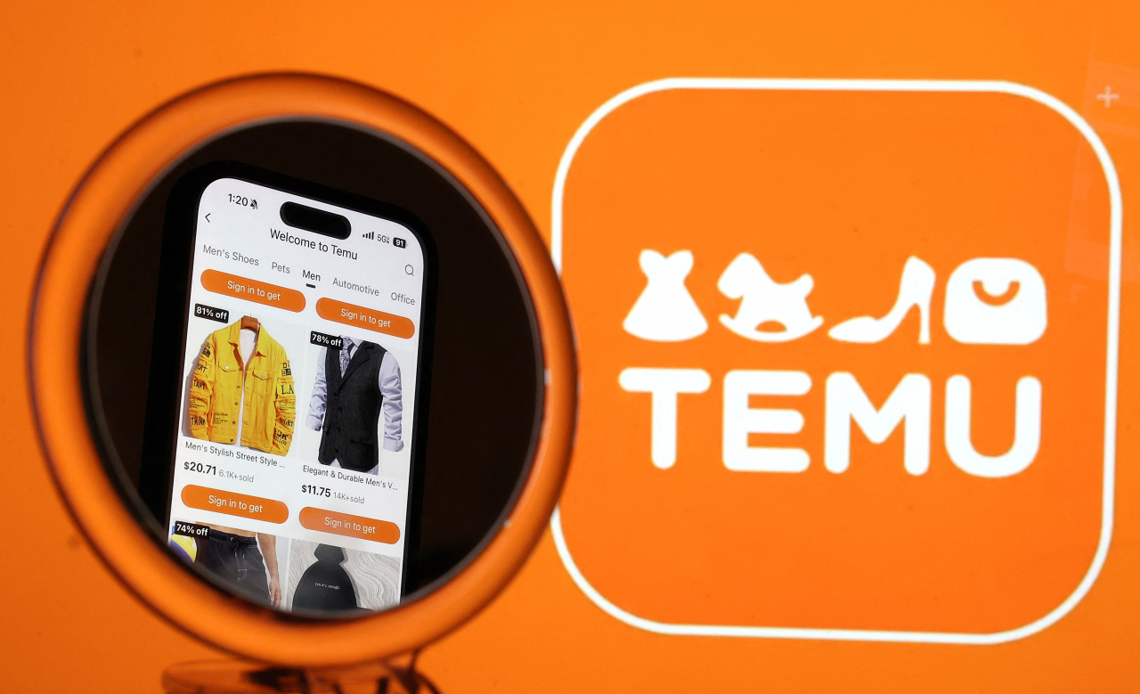 Chinese online marketplace app TEMU (Yonhap)