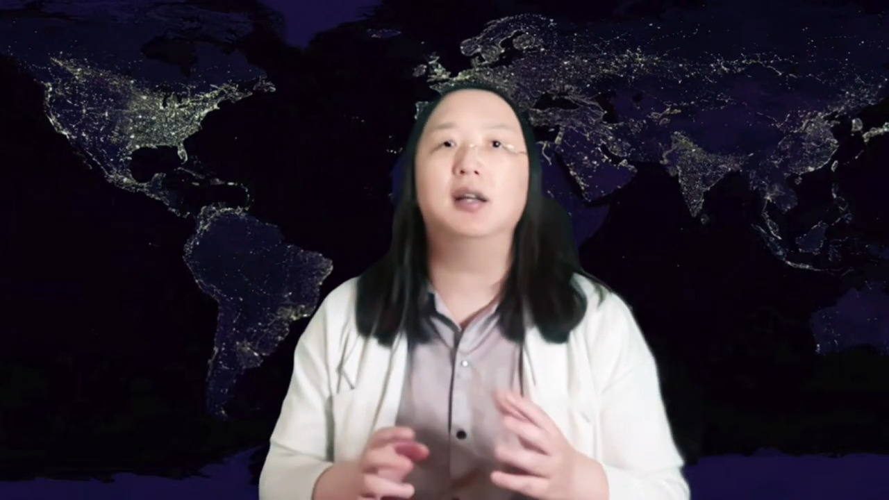 Taiwan's Minister of Digital Affairs Audrey Tang delivered a video message during the multi-stakeholder roundtable of the Summit for Democracy on Monday. (Screenshot from the official YouTube Channel of The 3rd Summit For Democracy)