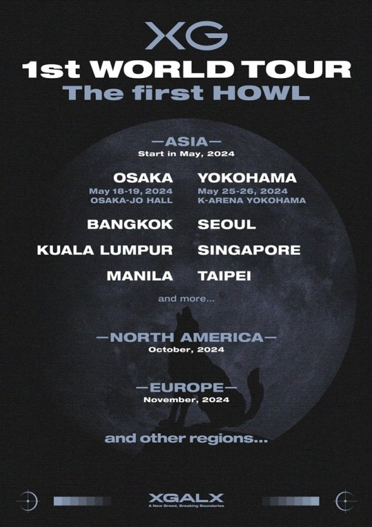 World tour poster of XG (Xgalx)